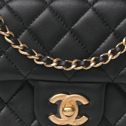 Chanel Lambskin Quilted Mini Rectangular Pearl Crush Flap Black 8 of 11