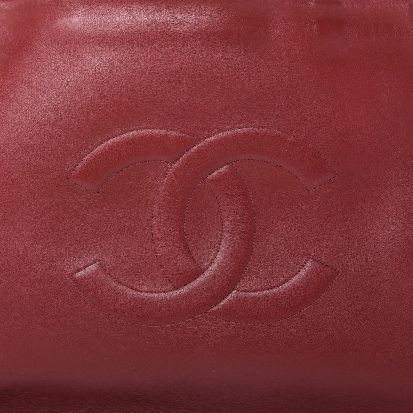 Lambskin Jumbo CC Shoulder Bag Red