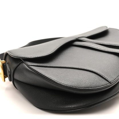 Christian Dior Grained Calfskin Saddle Bag Black 9 of 11