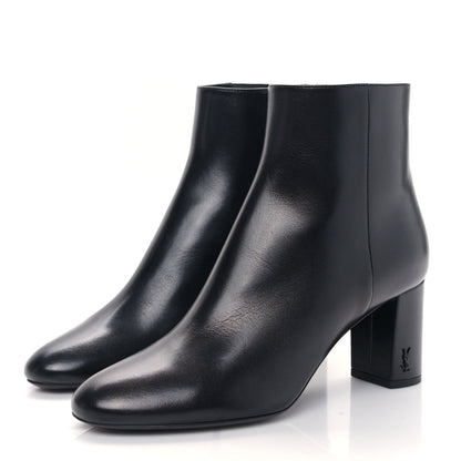 Saint Laurent Nappa Vendome Loulou Ankle Zip Boots 38.5 Black 3 of 8