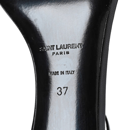 Saint Laurent Lambskin Ankle Strap Sandals 37 Black 6 of 8