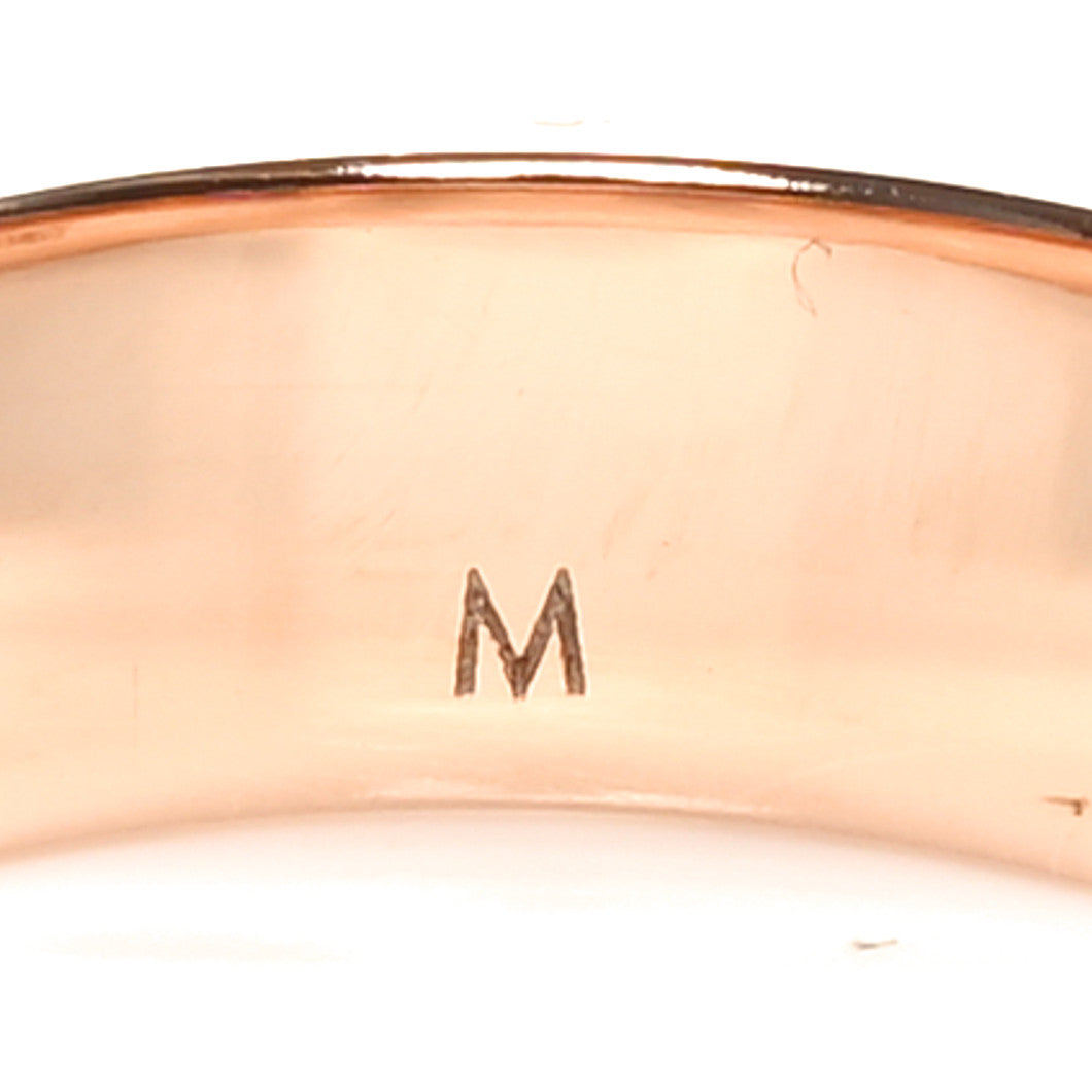 Louis Vuitton Brass Monogram Engraved Nanogram Ring M Pink Gold 6 of 6