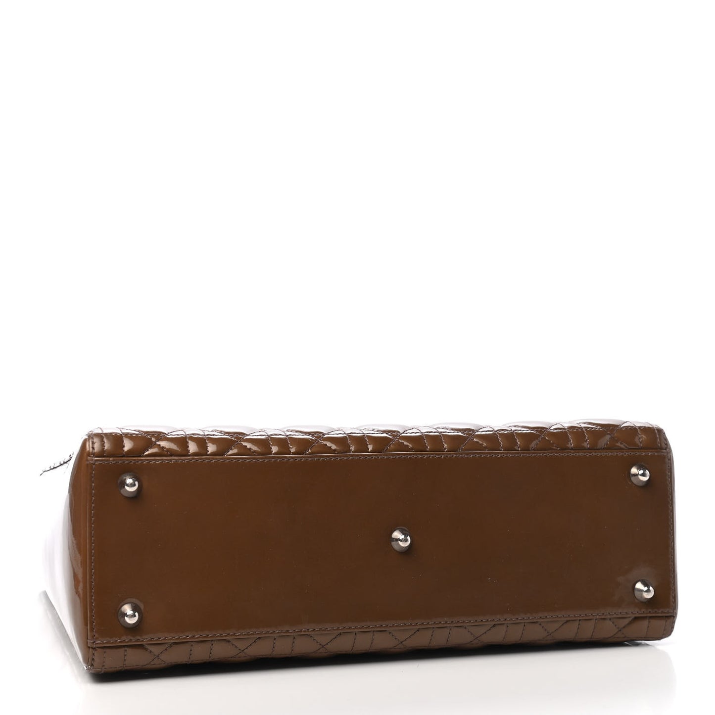 Patent Cannage Large Lady Dior Brown