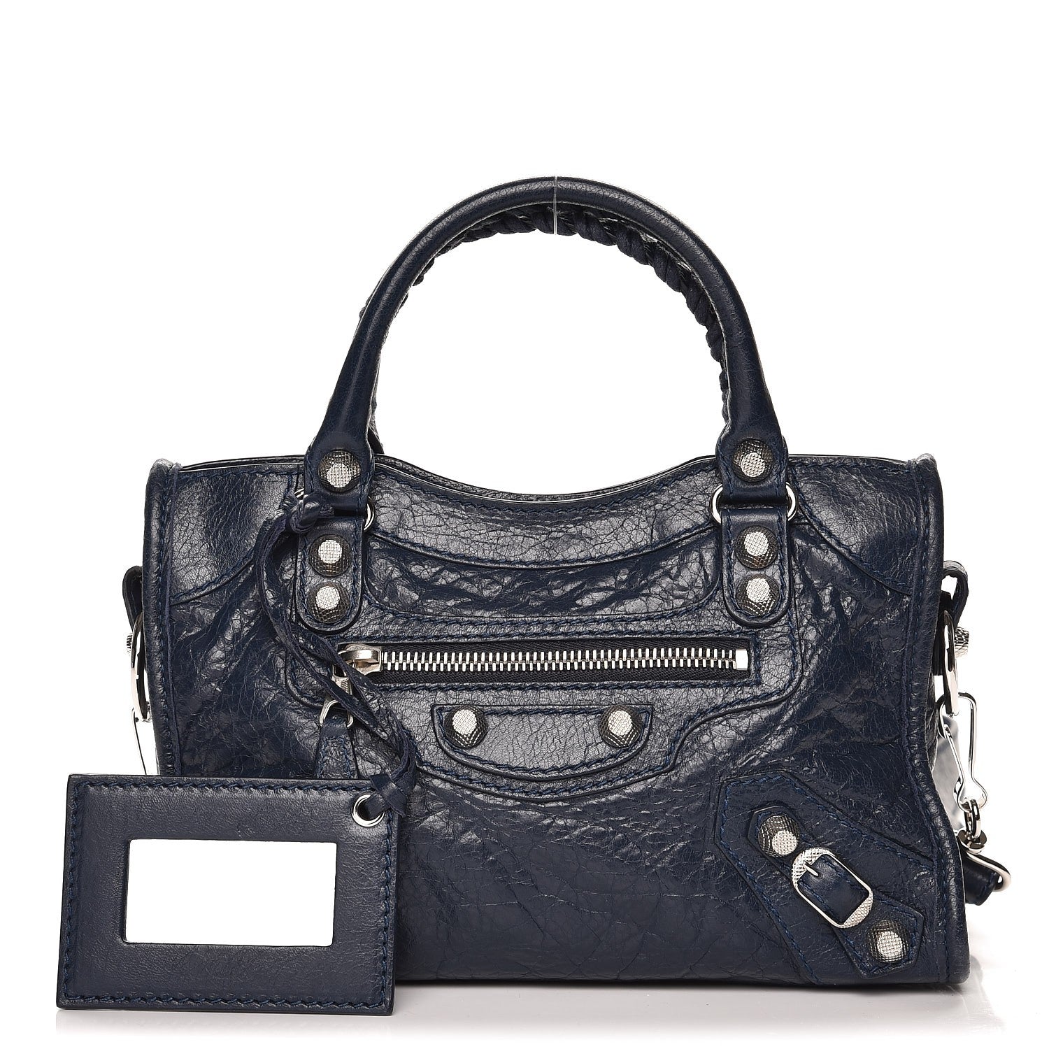 Balenciaga Agneau Giant 12 Silver Hardware Mini City Bleu Obscur 1 of 8