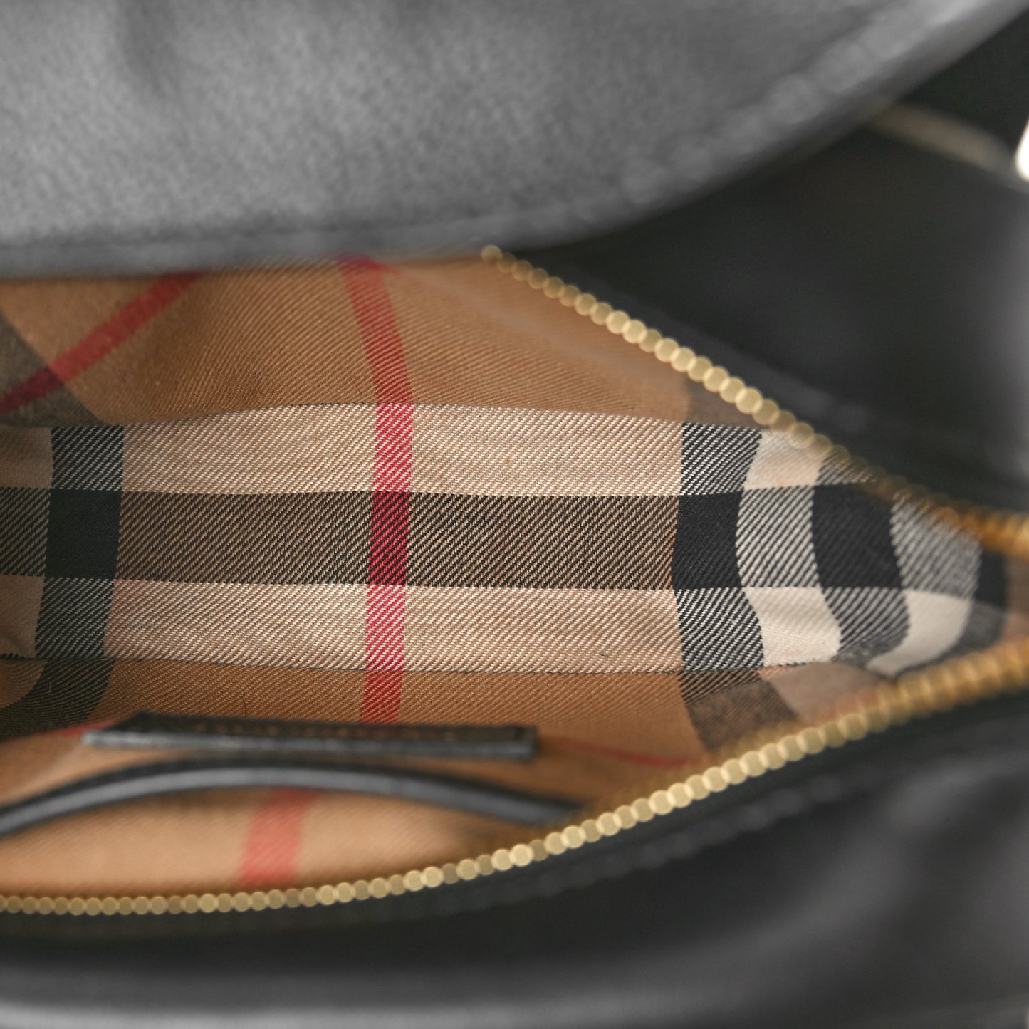 Soft Grain Calfskin Small Buckle Zip Bag Black
