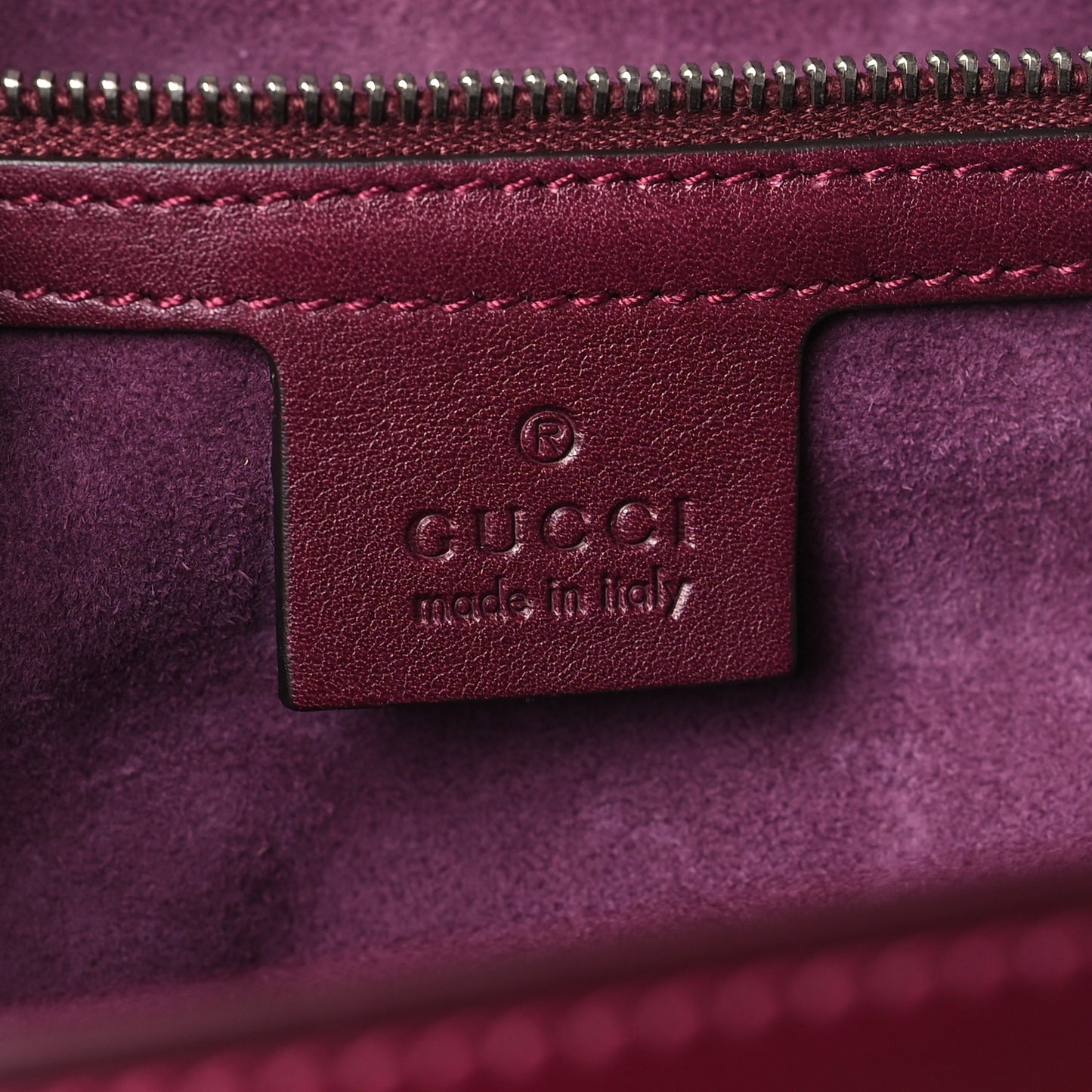 Regent Calfskin Medium Lady Lock Satchel Purple Wine