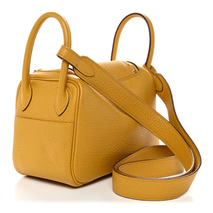 Hermes Taurillon Clemence Mini Lindy 20 Sun 3 of 11