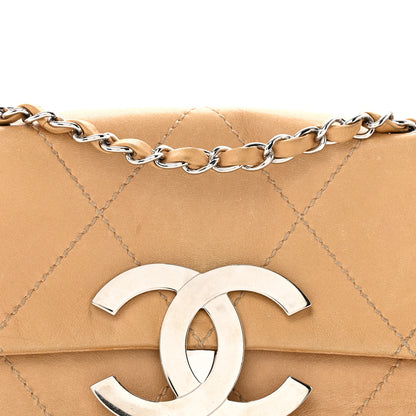 Chanel Lambskin Diamond Stitched CC CC East West Flap Beige 8 of 14