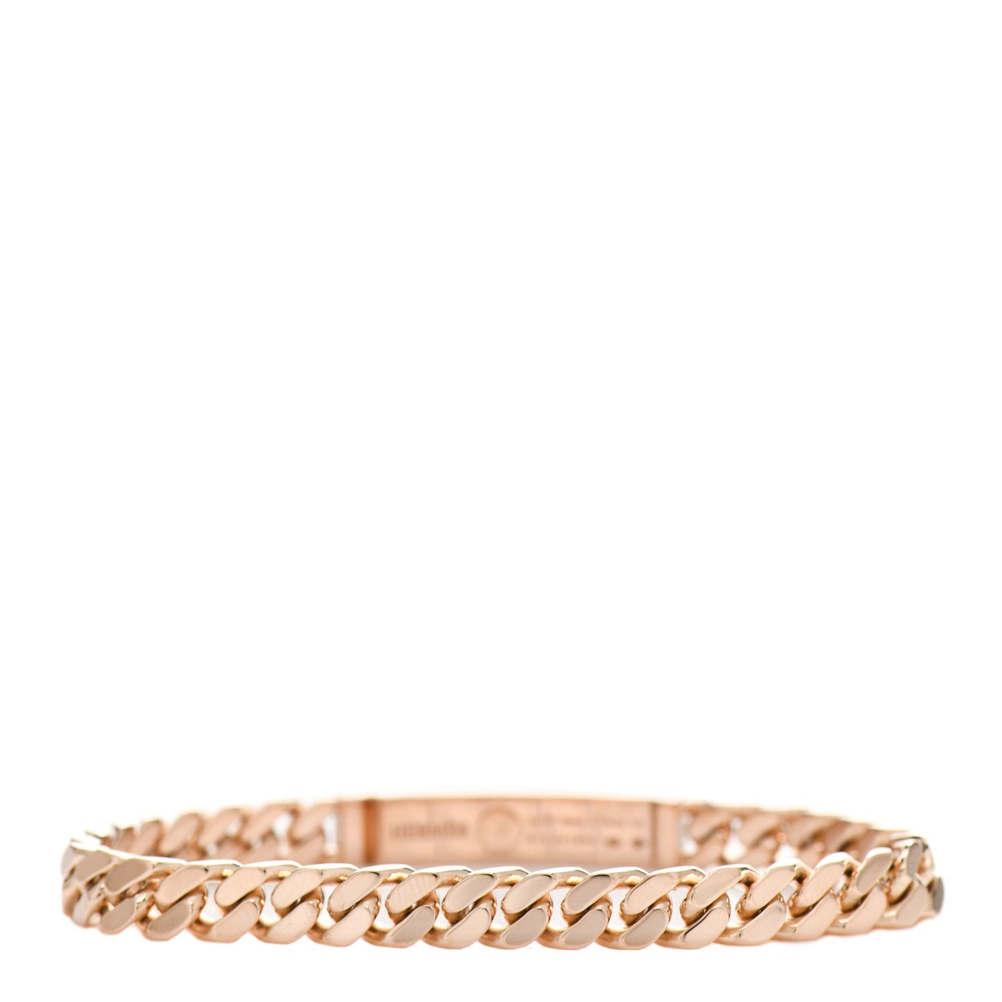 18K Rose Gold Diamond PM Kelly Gourmette Bracelet LG