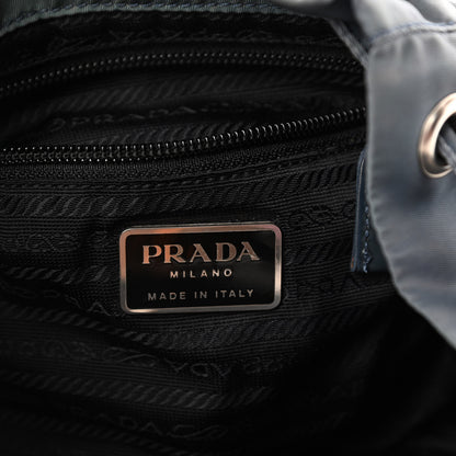 Prada Nylon Vela Cinch Backpack Blue 6 of 10