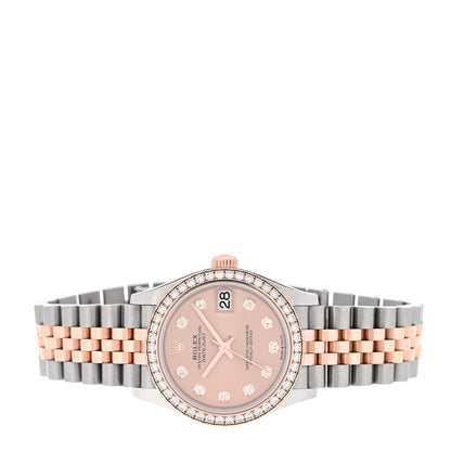 Rolex Stainless Steel 18K Everose Gold Diamond 31mm Oyster Perpetual Datejust Watch Pink 278381RBR 2 of 5