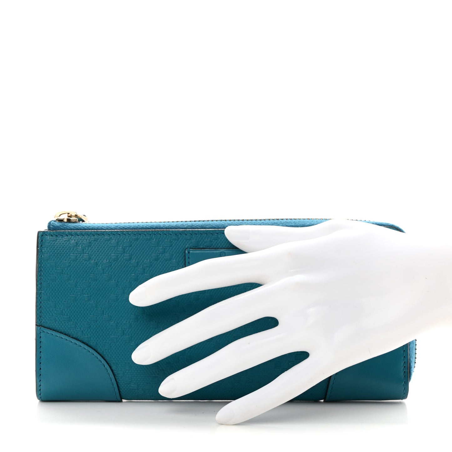 Bright Diamante Zip Around Wallet Turquoise