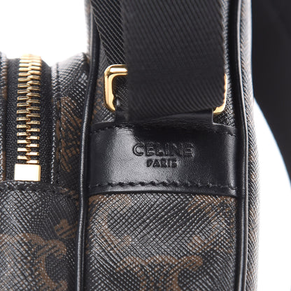 Celine Triomphe Canvas Calfskin Mini Pocket Messenger Bag Black 8 of 9