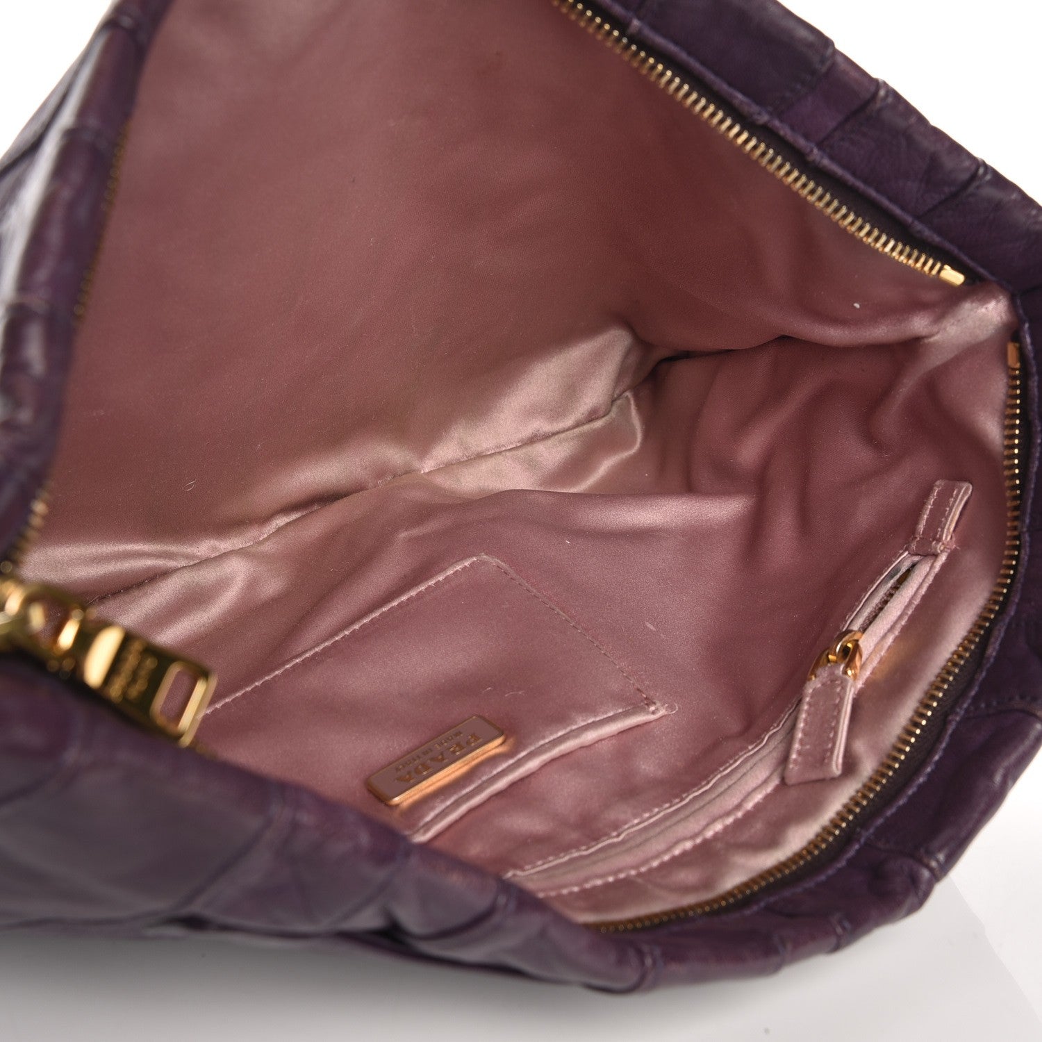 Prada Nappa Stripes Clutch Viola 5 of 10