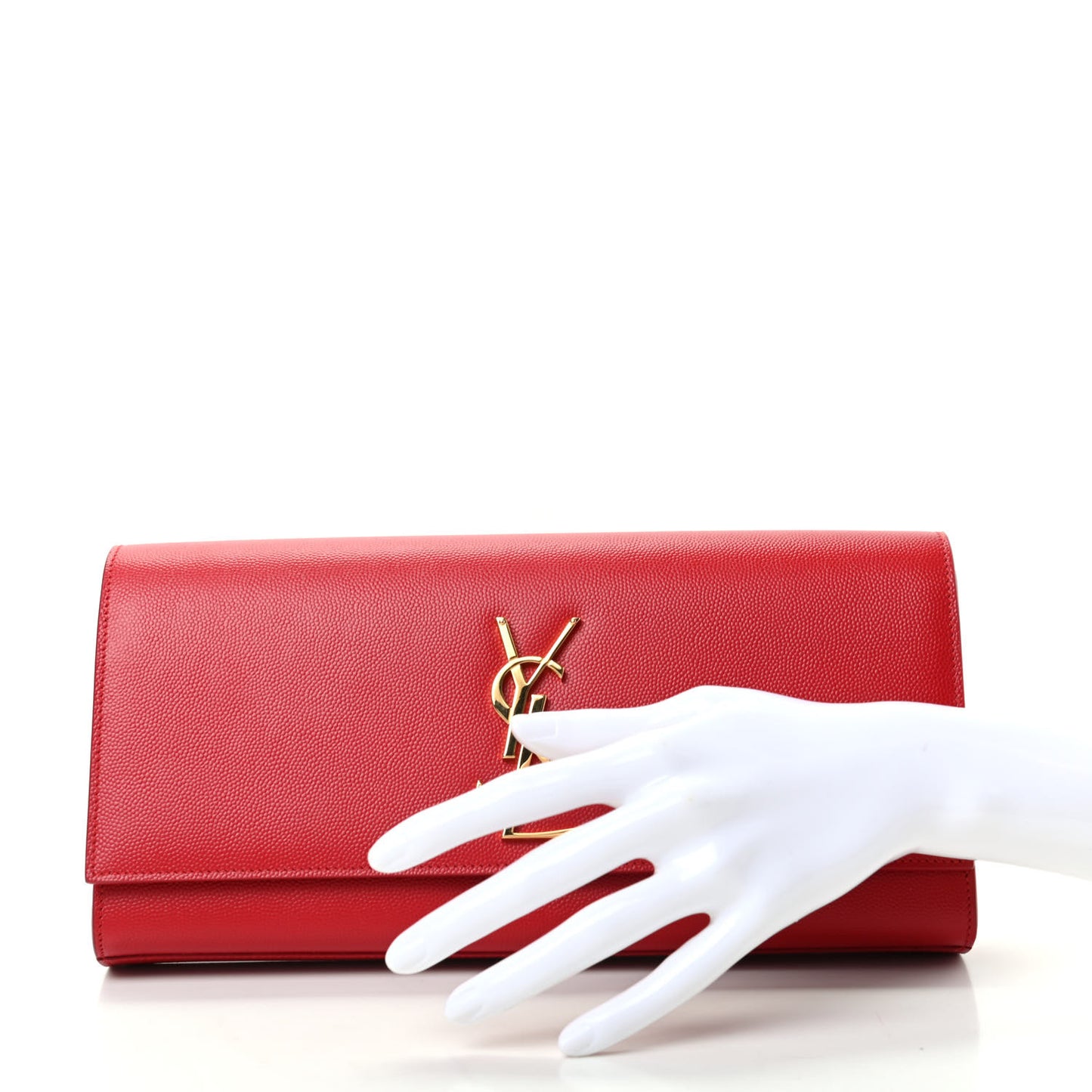 Grain De Poudre Classic Monogram Cassandre Clutch New Red