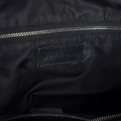 Burberry Nylon Beat Check Studded Medium Edenham Satchel Black 6 of 17