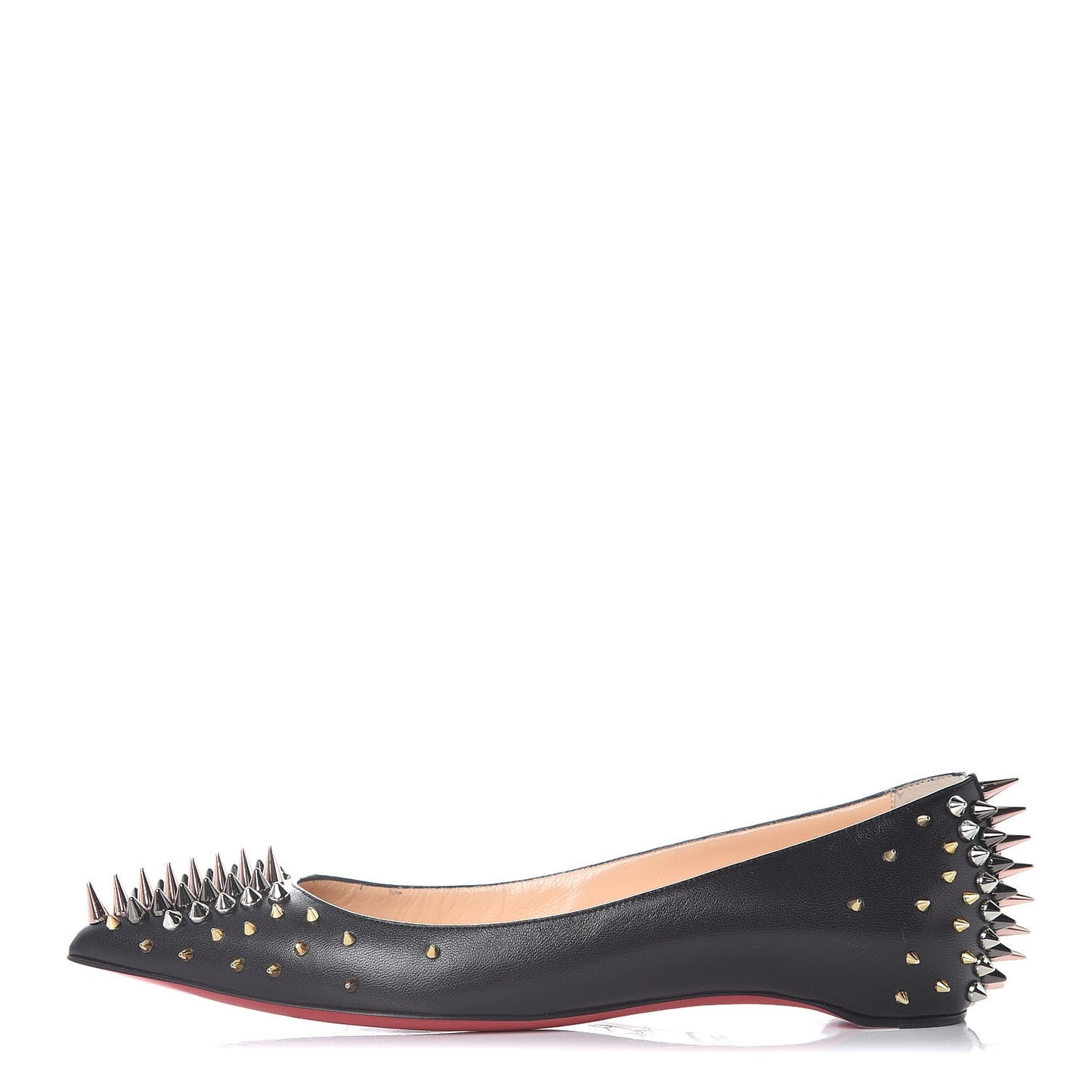 Nappa Goldoflat Spikes Flats 36.5 Black
