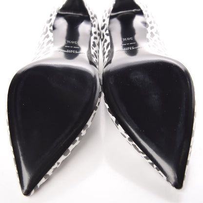 Saint Laurent Soft Calfskin Baby Cat Paris 50 Pumps 38.5 Bianco White Black 10 of 12