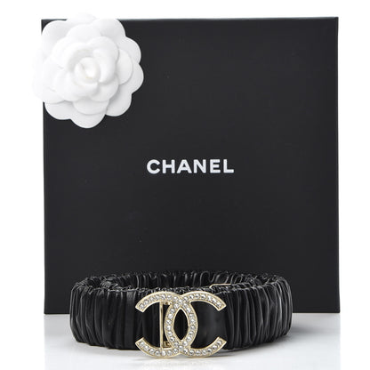 Chanel Lambskin Crystal CC Belt 75 30 Black 4 of 4