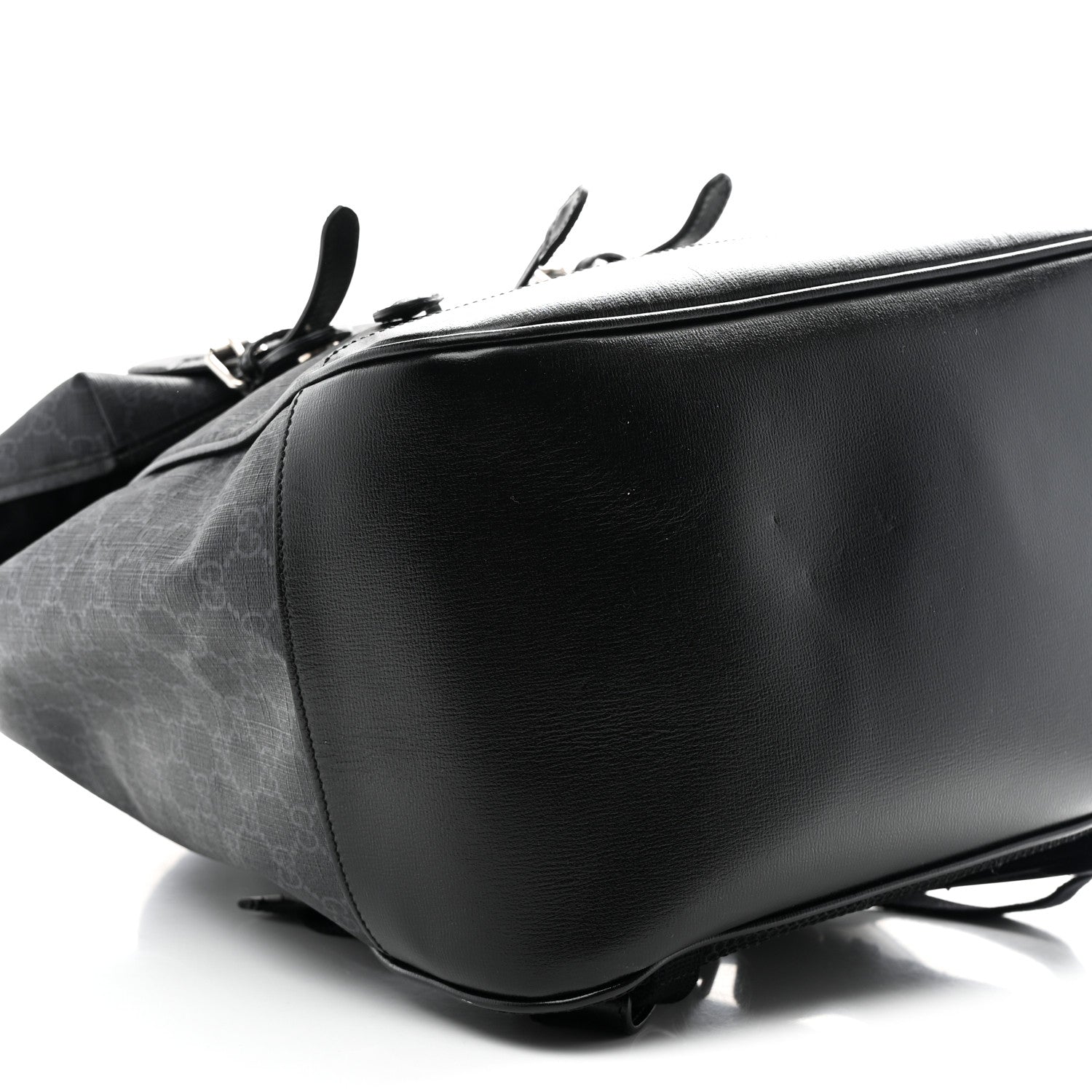 Gucci GG Supreme Monogram Azalea Calfskin Medium Retro Interlocking G Backpack Black 8 of 9