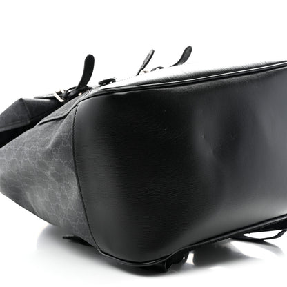 Gucci GG Supreme Monogram Azalea Calfskin Medium Retro Interlocking G Backpack Black 8 of 9