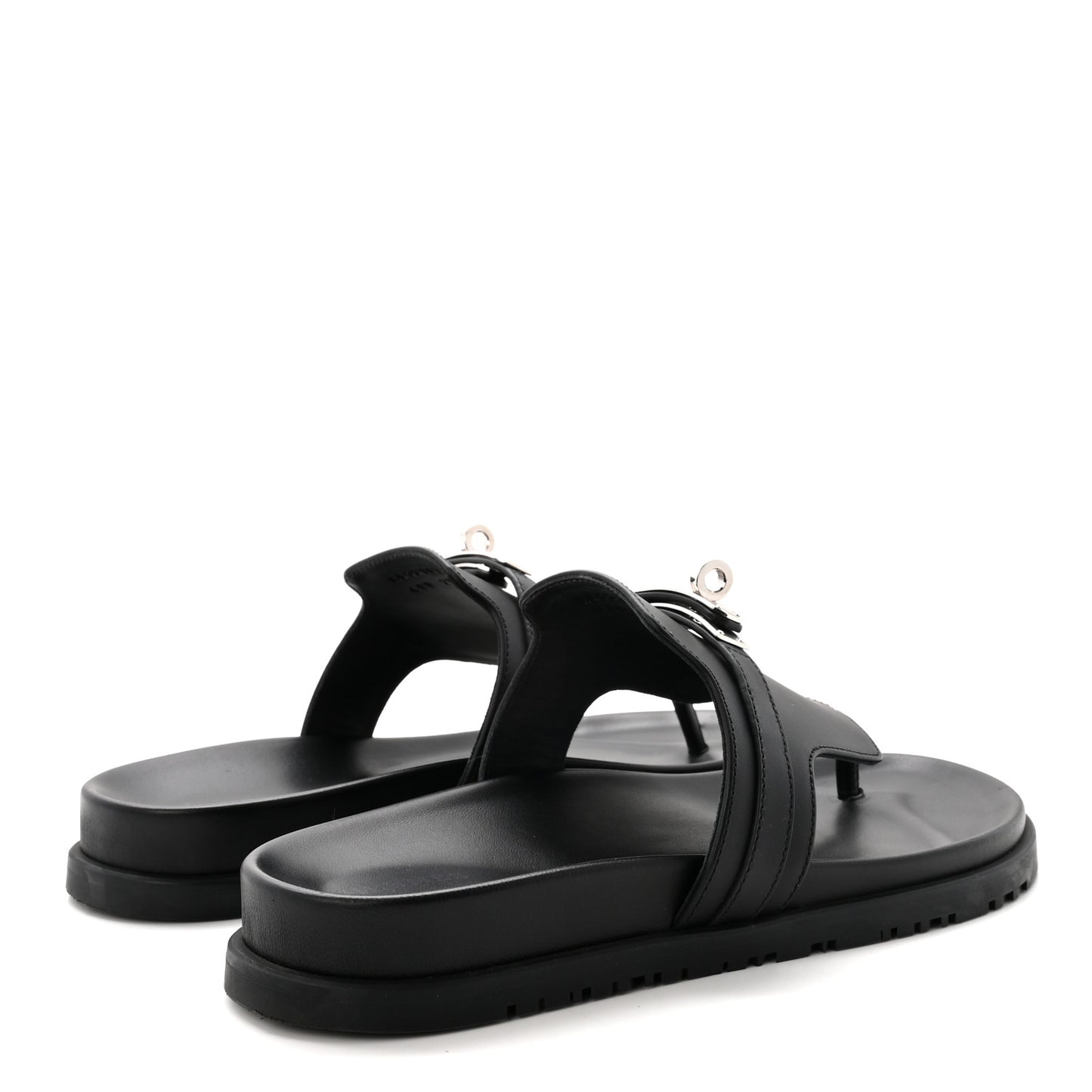 Calfskin Womens Empire Sandals 40 Black