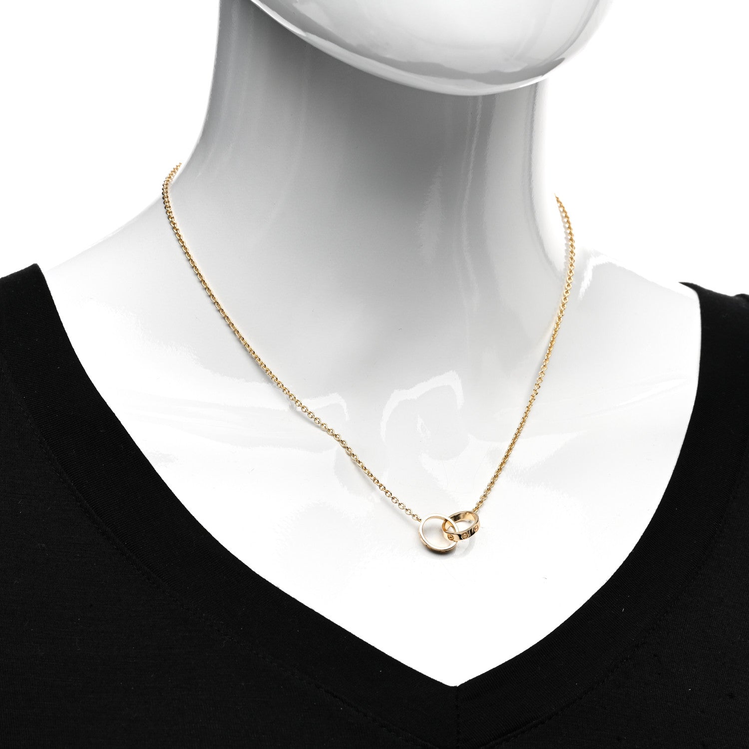 Cartier 18K Yellow Gold Interlocking LOVE Necklace 2 of 4