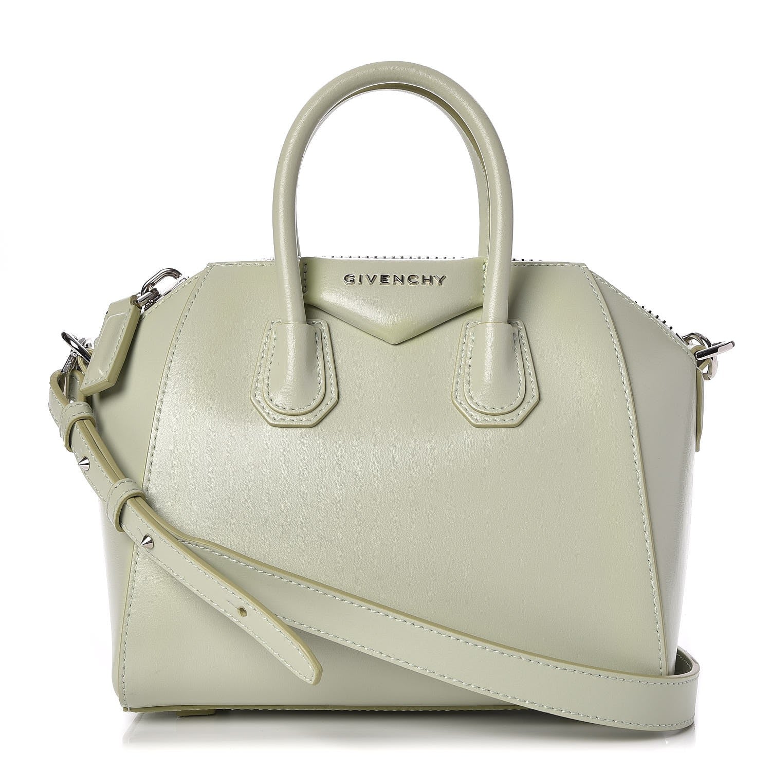 Givenchy Shiny Lord Calfskin Mini Antigona Aqua Green 1 of 7