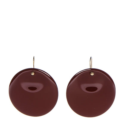 Tiffany Lacquered Japanese Hardwood Elsa Peretti Round Drop Earrings Red 1 of 5