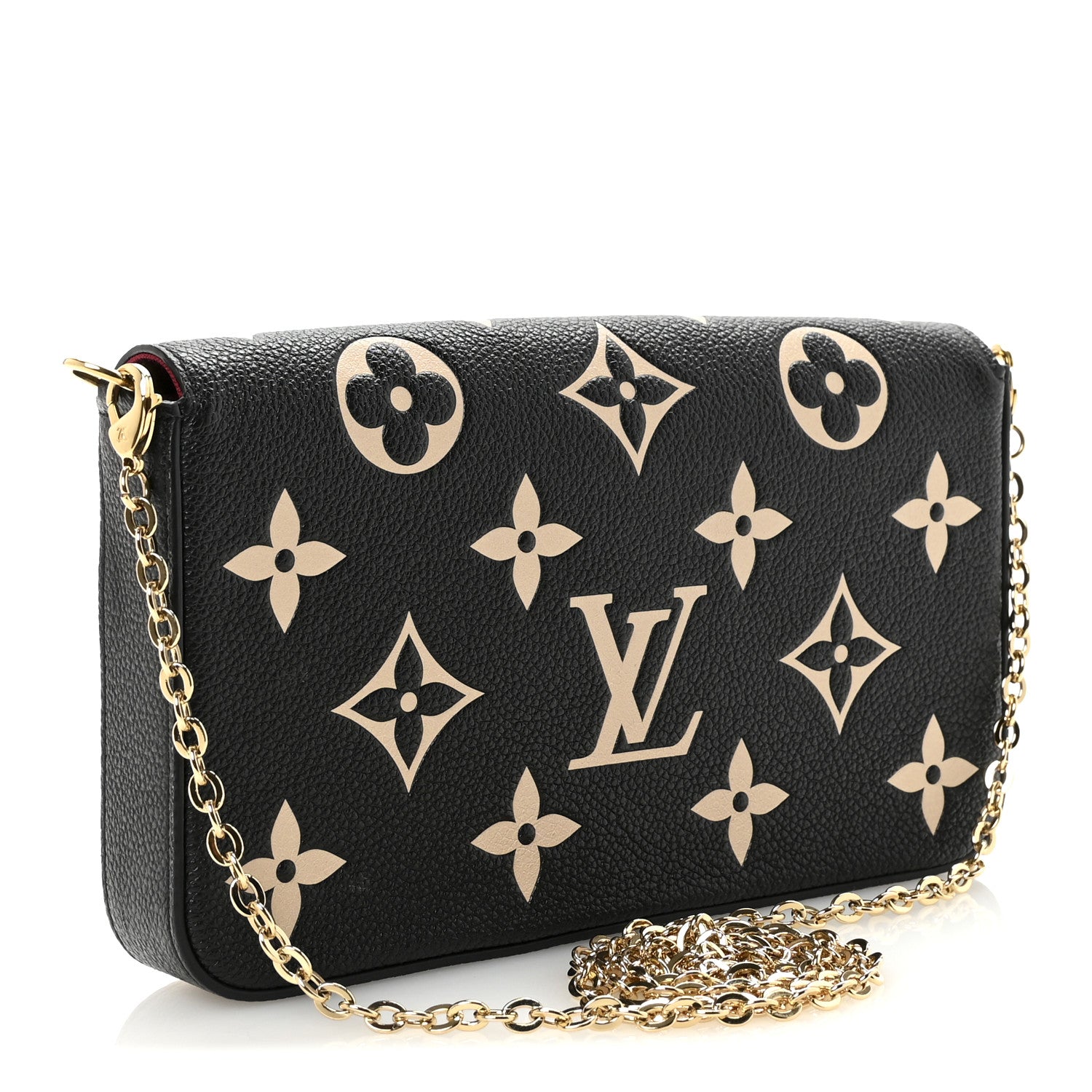 Louis Vuitton Empreinte Monogram Giant Felicie Pochette Black Beige 4 of 11