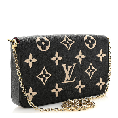 Louis Vuitton Empreinte Monogram Giant Felicie Pochette Black Beige 4 of 11