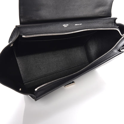 Celine Drummed Calfskin Suede Small Trapeze Black 6 of 8