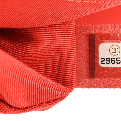 Chanel Silk Chain Printed Medium Single Flap Red 7 of 11