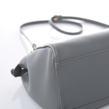 Fendi Nappa Colorblock Mini Peekaboo Iconic Satchel Grigio Chiaro Fragola Blue 11 of 21