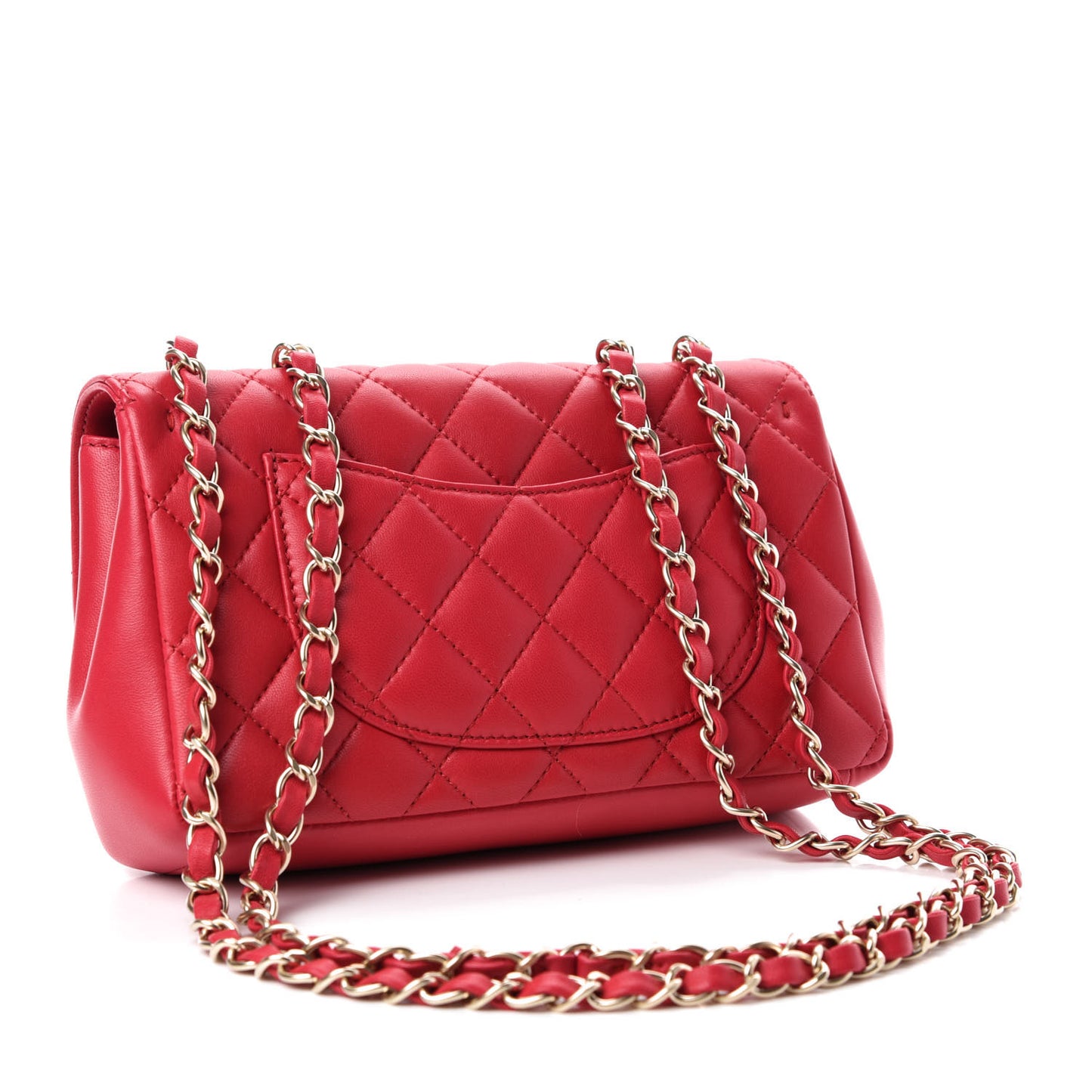 Lambskin Quilted Mini Mademoiselle Chic Flap Dark Pink