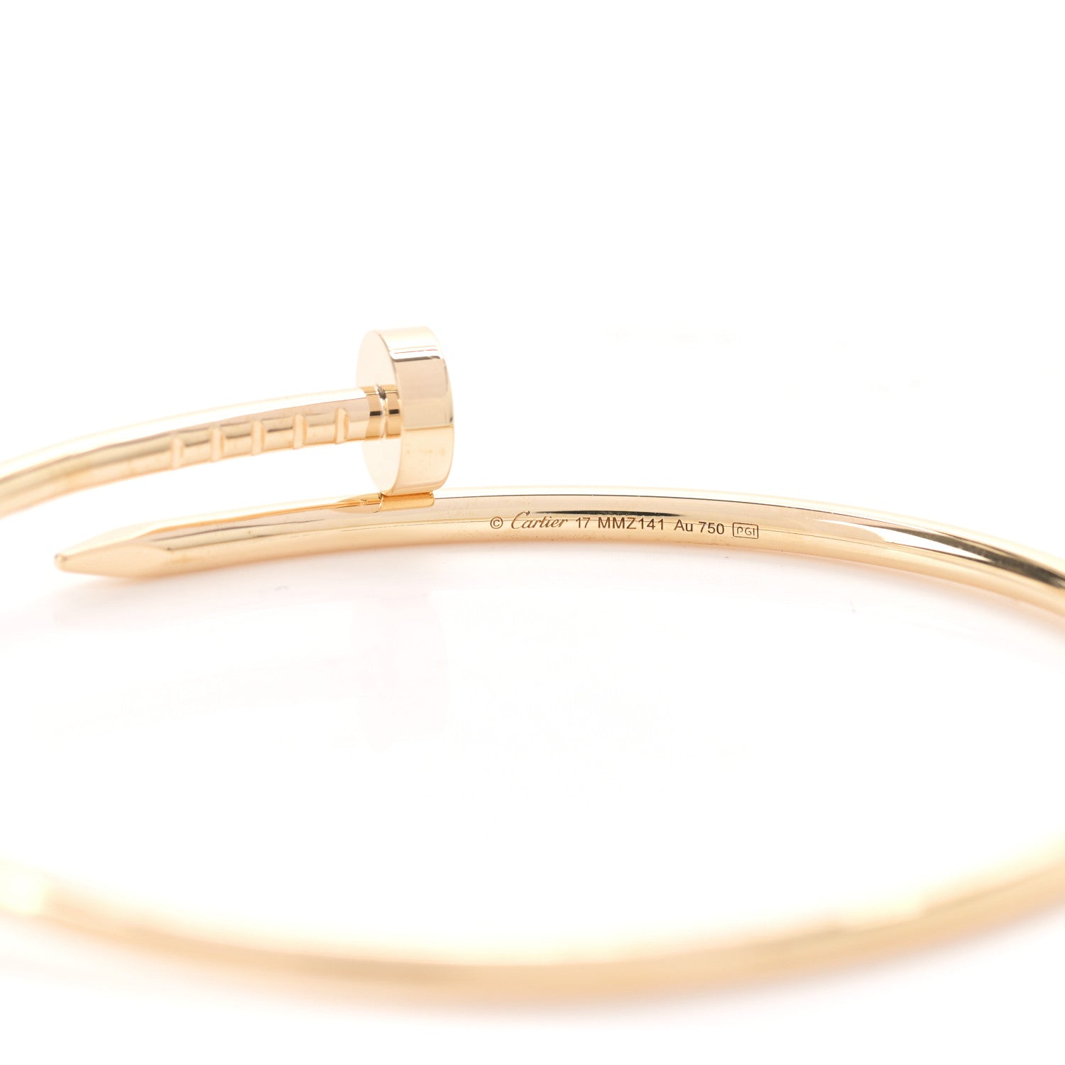 Cartier 18K Yellow Gold Small Juste Un Clou Bracelet 17 3 of 3