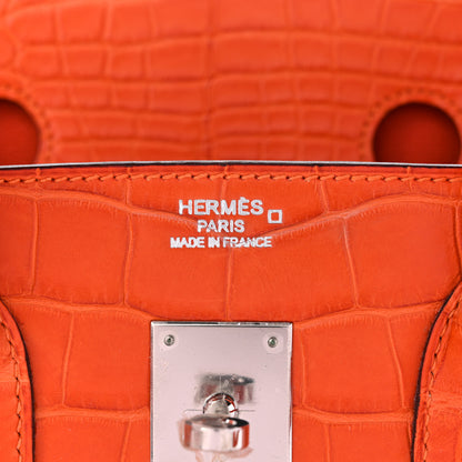 Hermes Matte Alligator Birkin 35 Orange 6 of 11