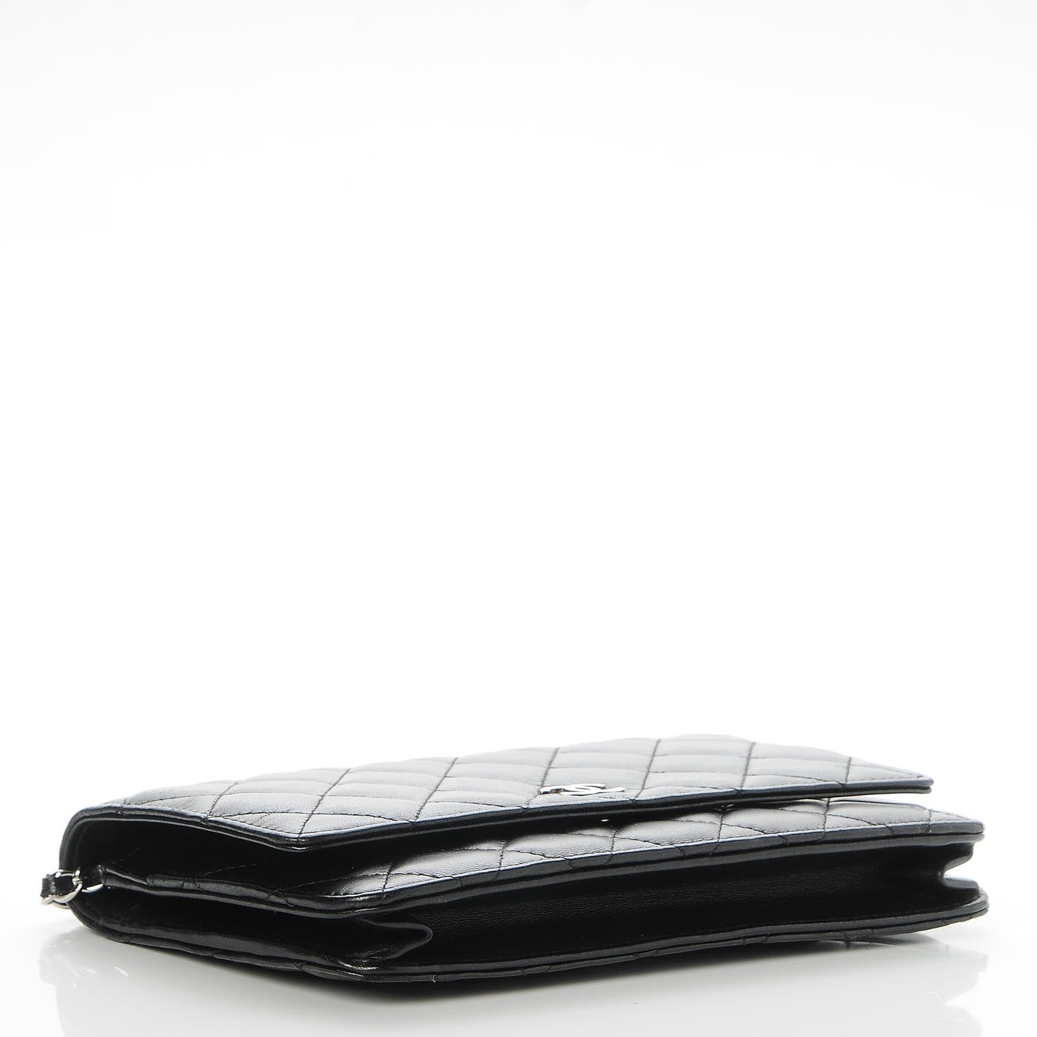 Chanel Lambskin Quilted Wallet On Chain WOC Black 4 of 10