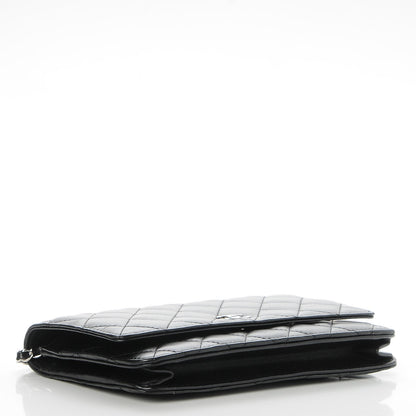 Chanel Lambskin Quilted Wallet On Chain WOC Black 4 of 10