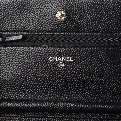Chanel Caviar Quilted Wallet On Chain WOC Black 6 of 11