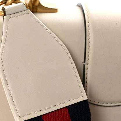 Gucci Calfskin Bamboo Web Mini Dionysus Top Handle Bag White Blue Hibiscus Red 13 of 14