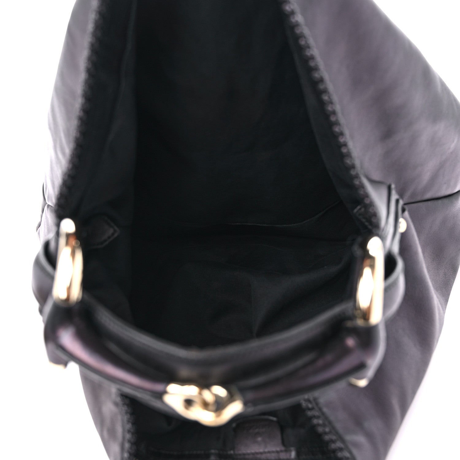 Gucci Calfskin Large Horsebit Chain Hobo Black 5 of 16