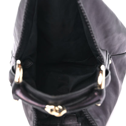 Gucci Calfskin Large Horsebit Chain Hobo Black 5 of 16