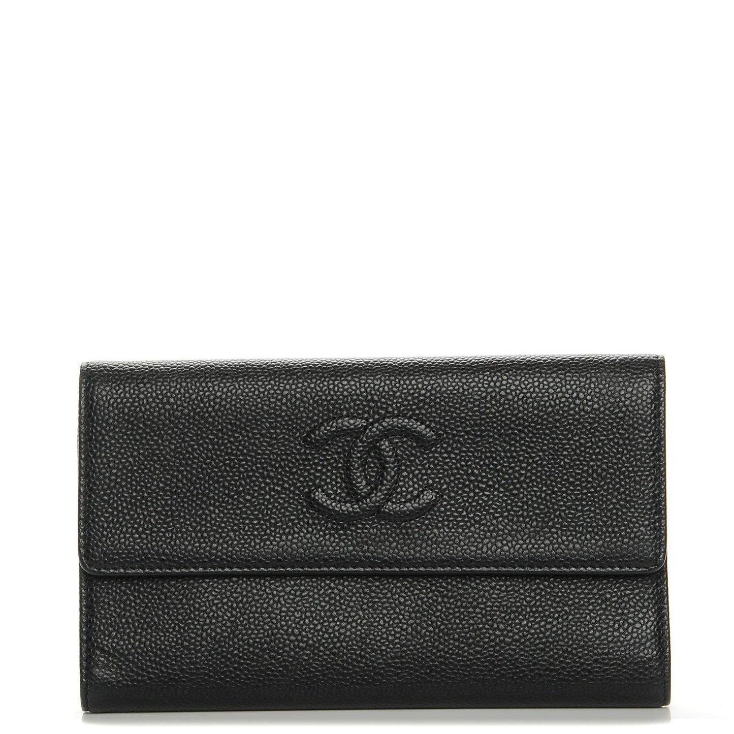 Caviar Timeless CC Flap Wallet Black