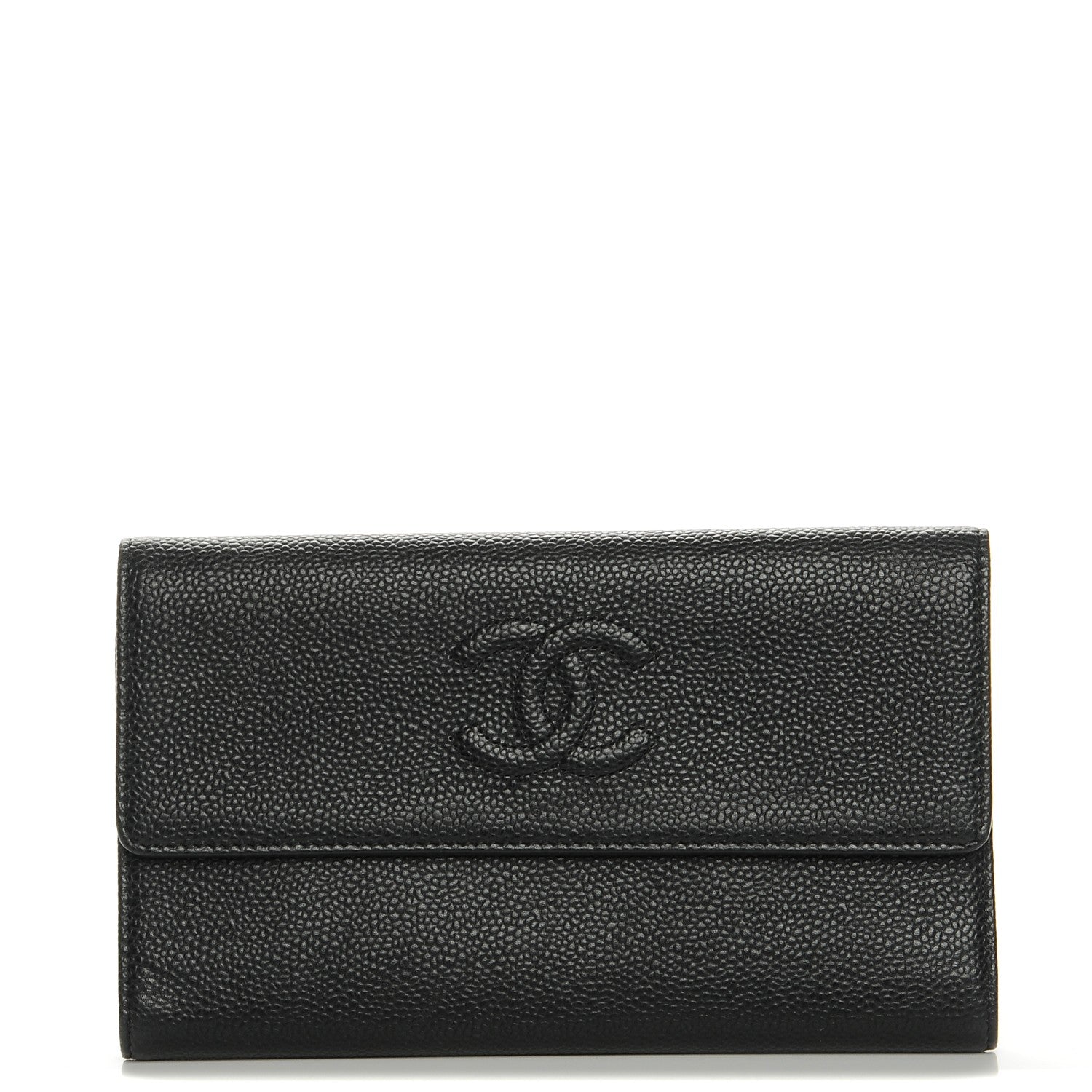 Chanel Caviar Timeless CC Flap Wallet Black 1 of 9