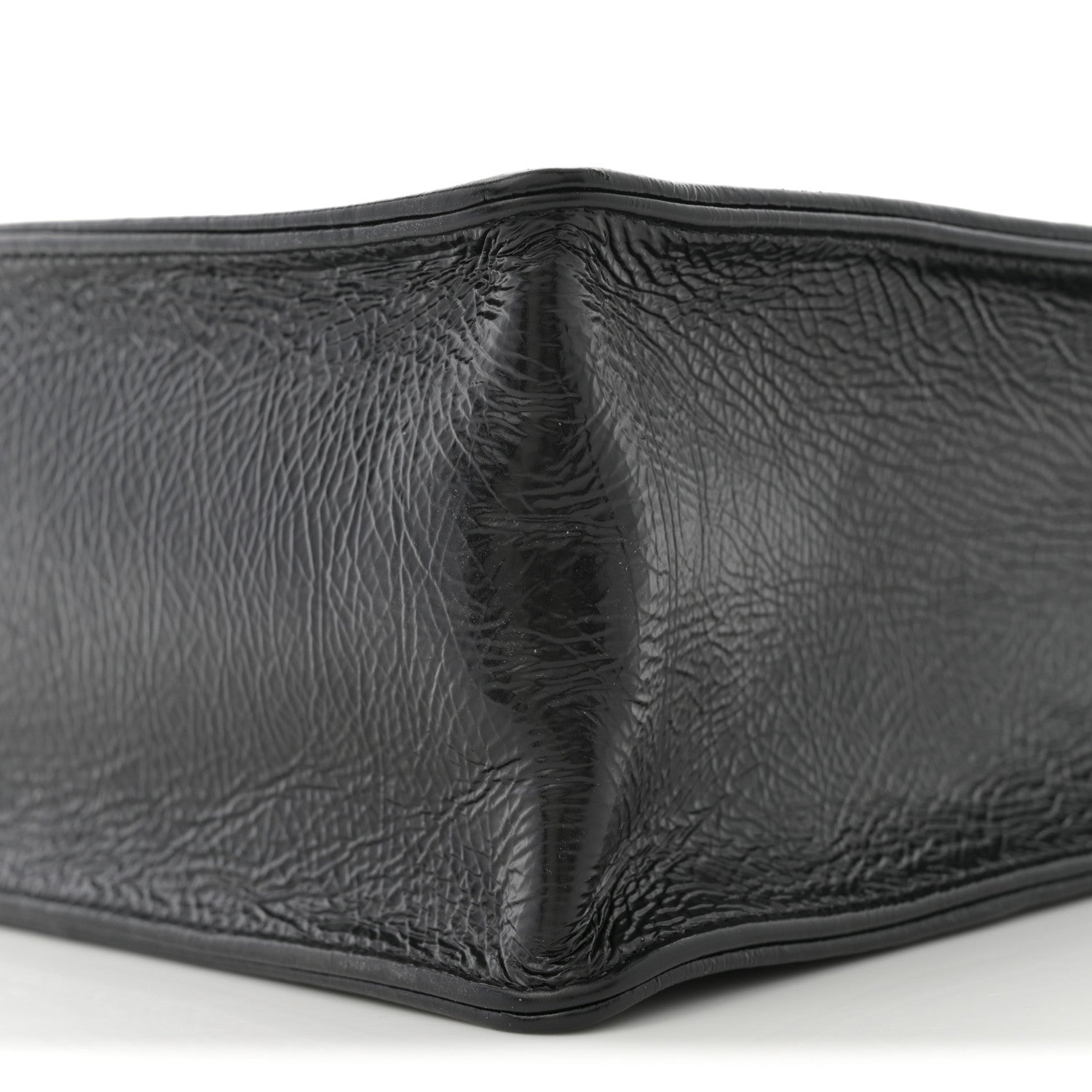 Chanel Shiny Aged Calfskin North South Shopping Bag Black 10 of 10