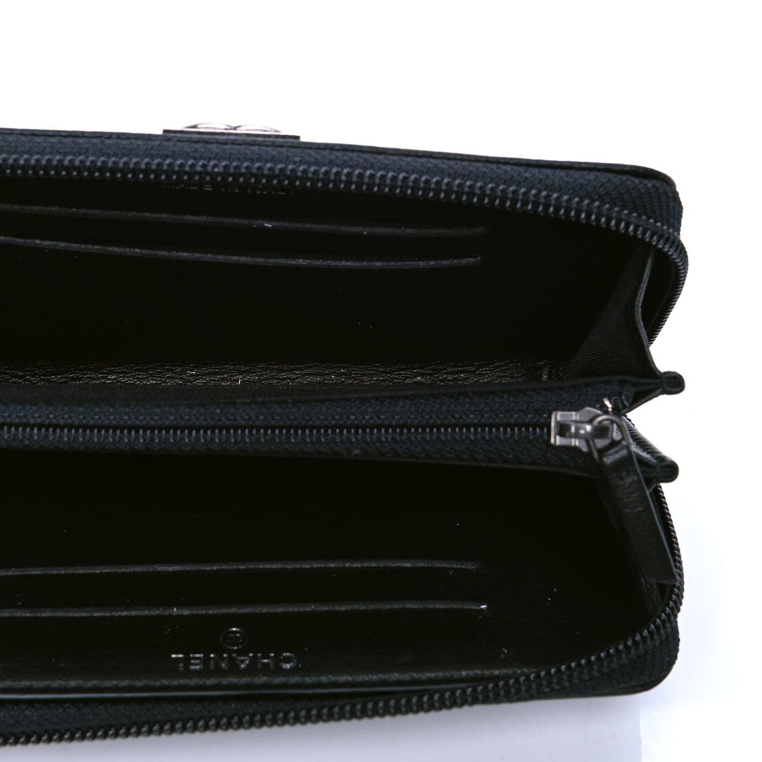 Chanel Caviar Quilted Small Boy Zip Around Wallet Black 4 of 4