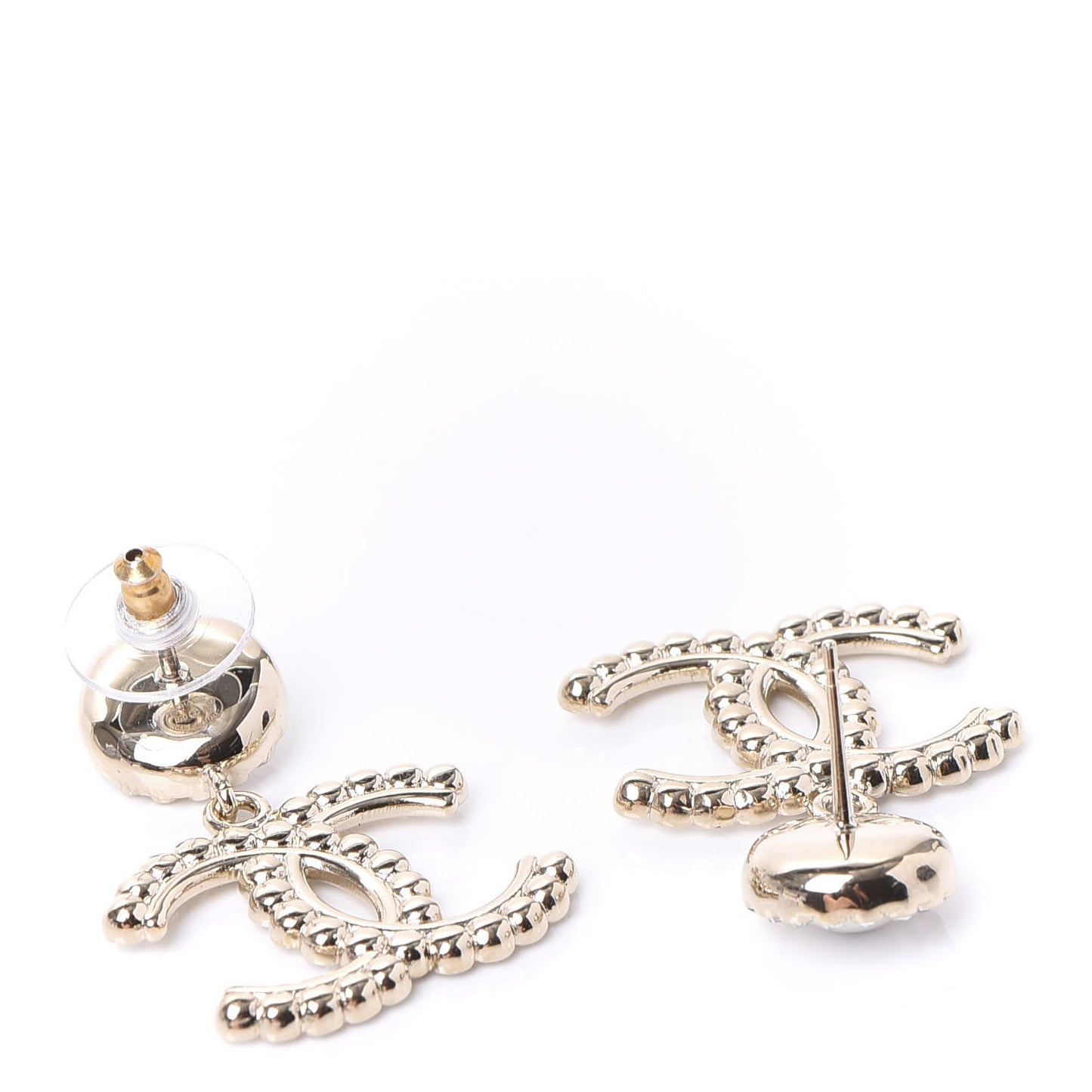 Crystal Pearl Bow-tiful CC Drop Earrings Gold