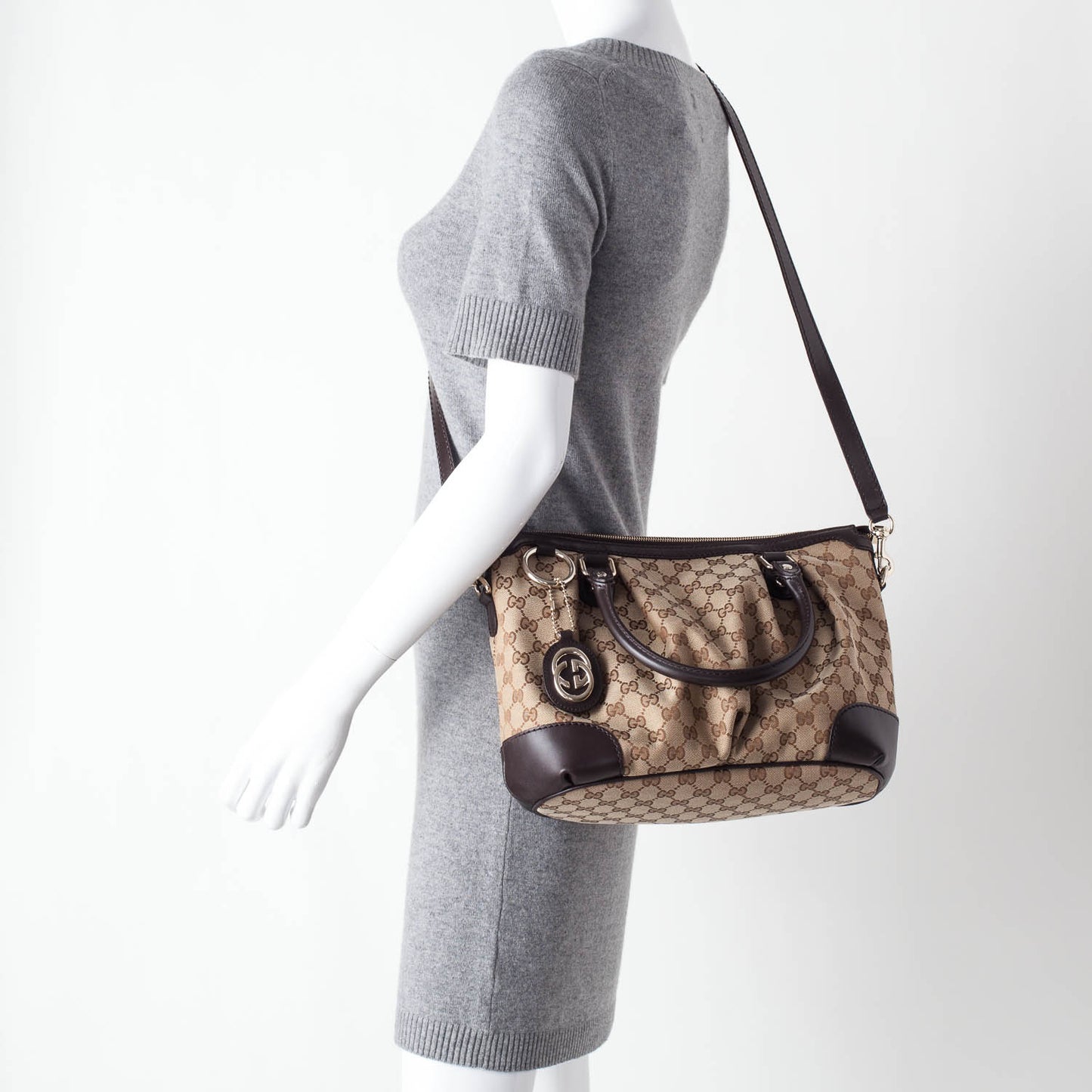 Monogram Medium Sukey Top Handle Dark Brown