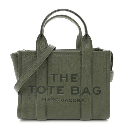 Marc Jacobs Grained Calfskin Small The Tote Bag Bronze Green 1 of 10